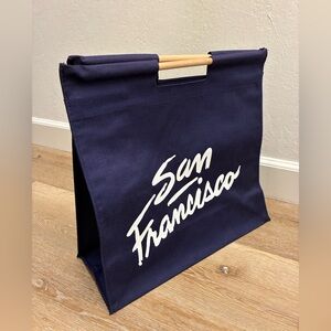Vintage NEW OLD STOCK 1970 San Francisco Women Canvas Water Proof Bag W16” H15”